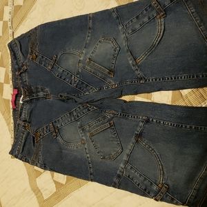 Like new vintage patch jeans. Awesome details